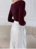 Tenký top s kašmírom burgundy A 197