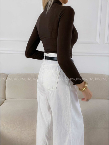 Tenký rolák s kašmírom čokoládový A 196