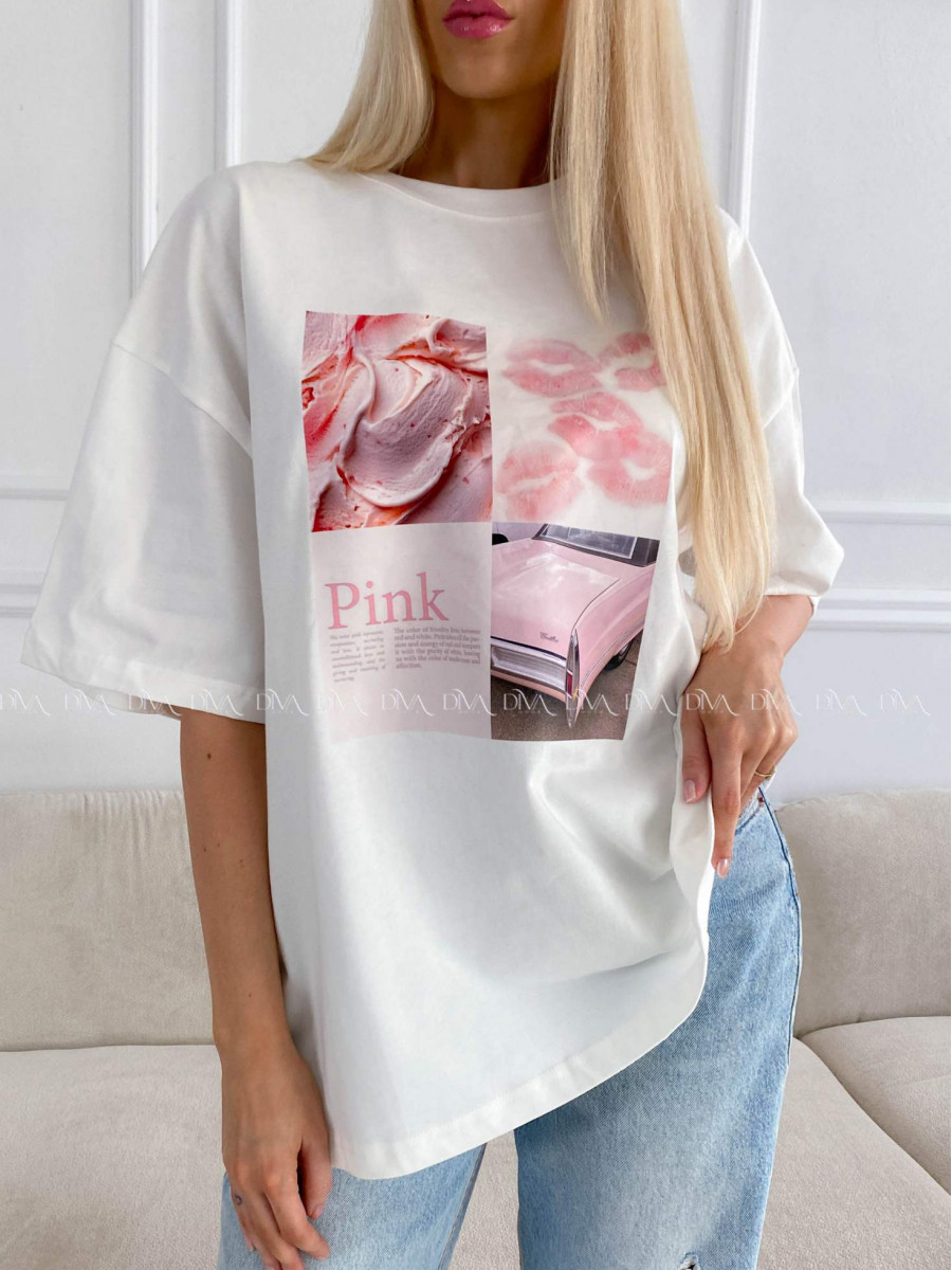 Oversize tričko pink passion B 16