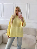 Oversize sveter žltý B 13