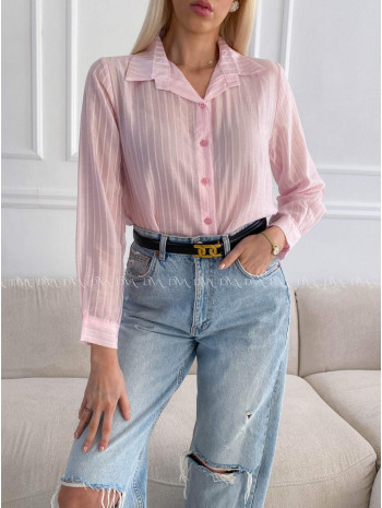 Ľahká pruhovaná blúzka ružová A 208