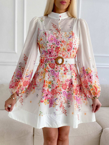 Krátke elegantné kvetované šaty Eli A 230