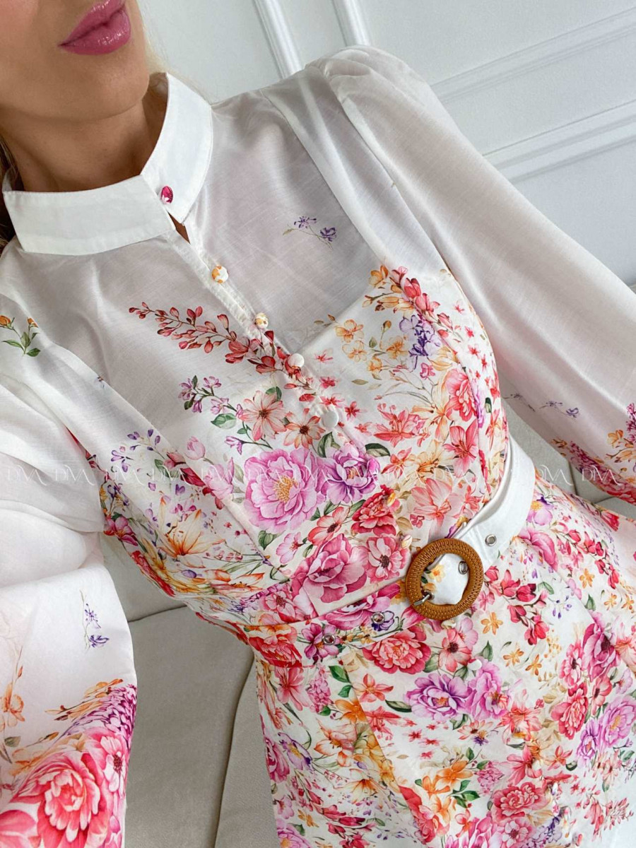 Krátke elegantné kvetované šaty Eli A 230