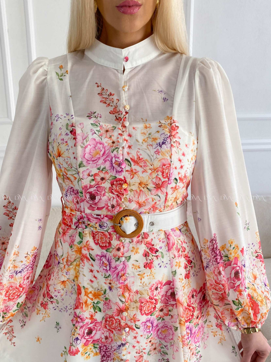 Krátke elegantné kvetované šaty Eli A 230