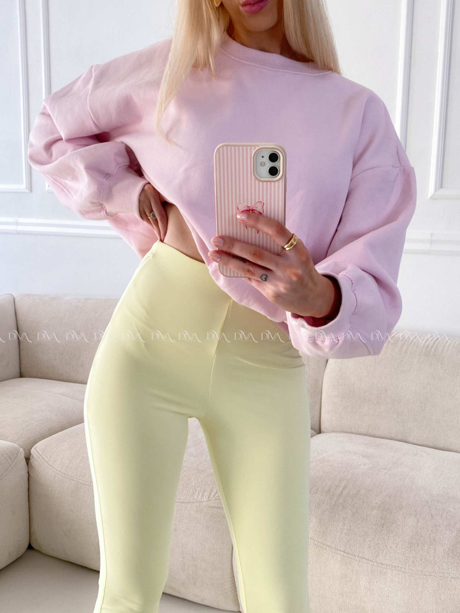 Zvonové push up legíny butter yellow A 86