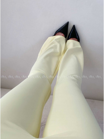 Zvonové push up legíny butter yellow A 86