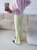Zvonové push up legíny butter yellow A 86