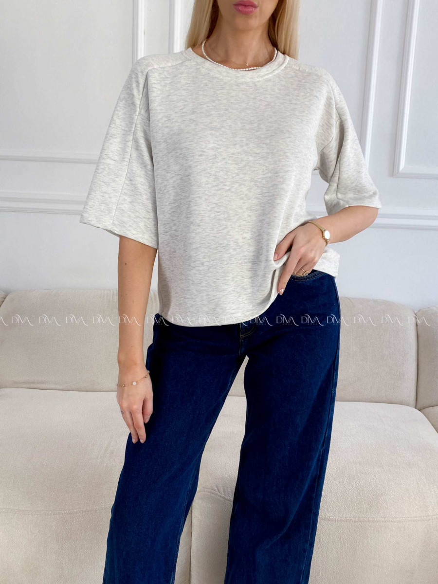 Hladké basic tričko Tally sivé A 235