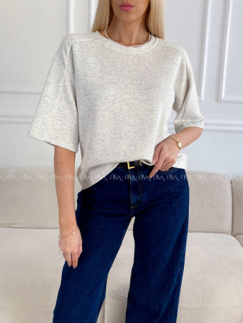 Hladké basic tričko Tally sivé A 235