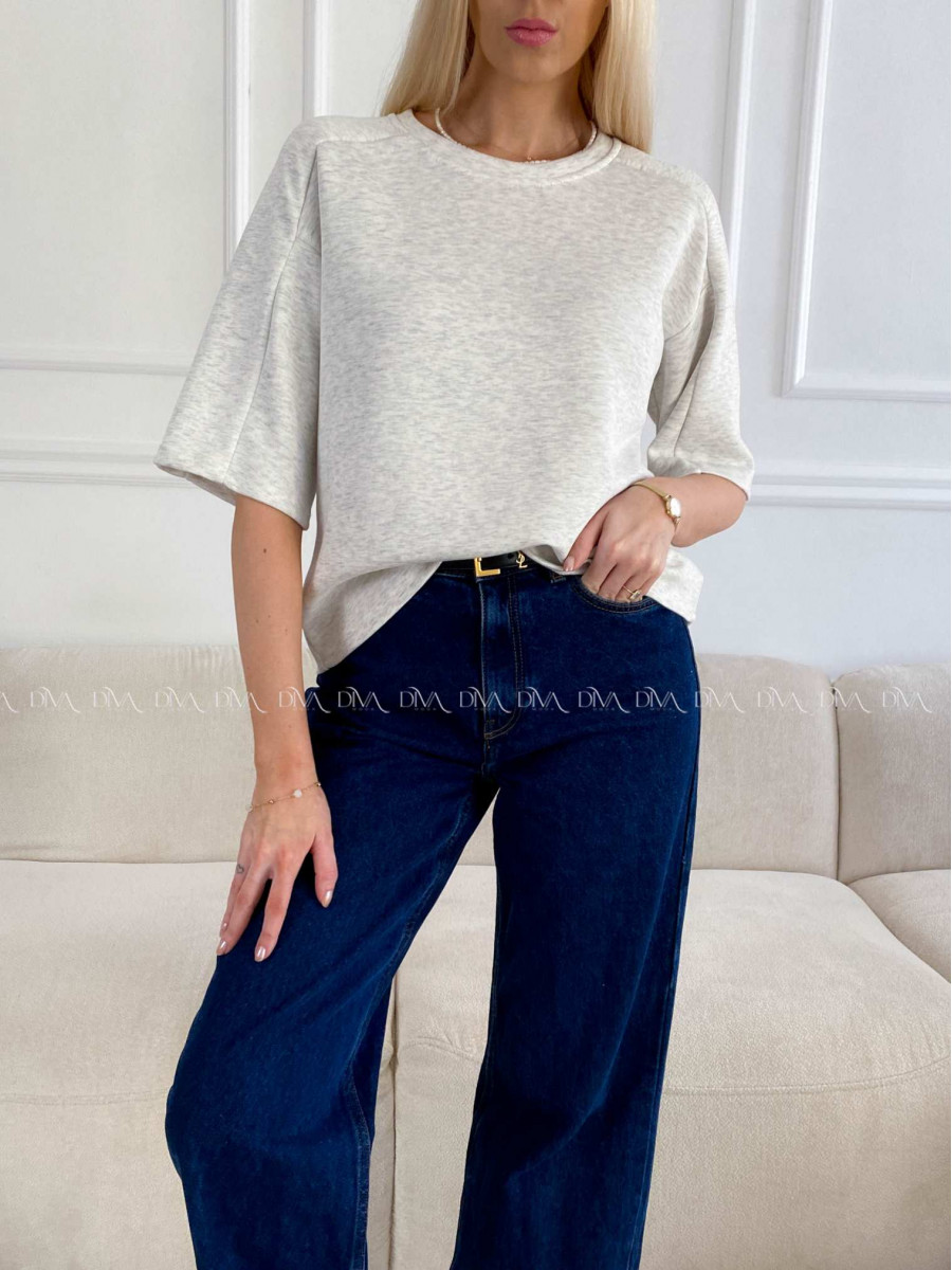 Hladké basic tričko Tally sivé A 235