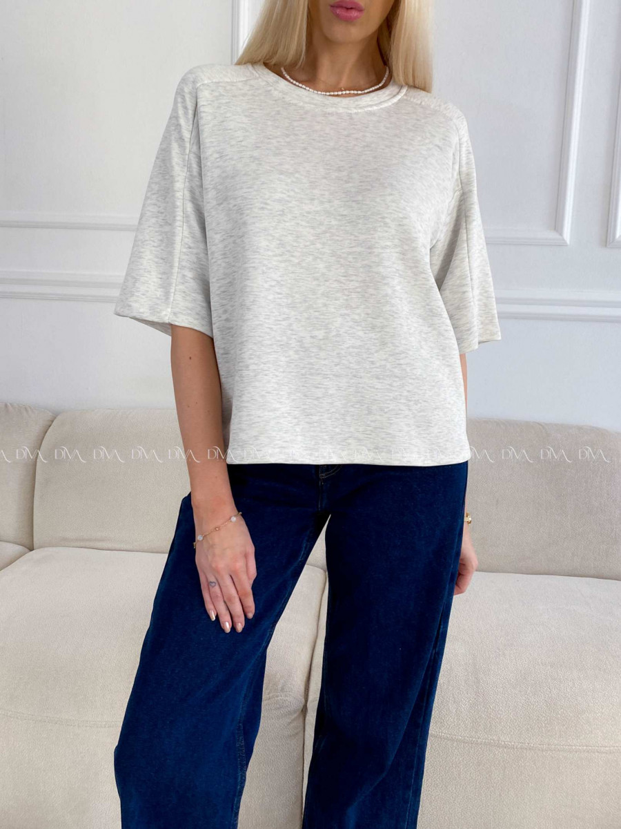 Hladké basic tričko Tally sivé A 235