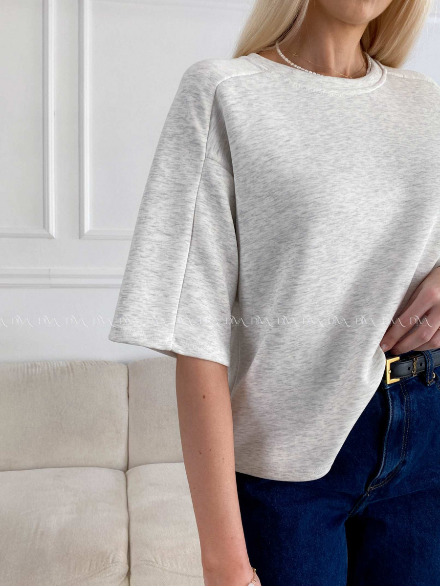 Hladké basic tričko Tally sivé A 235