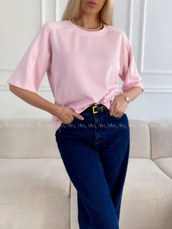 Hladké basic tričko Tally baby pink A 235 Hladké basic tričko Tally baby pink A 235