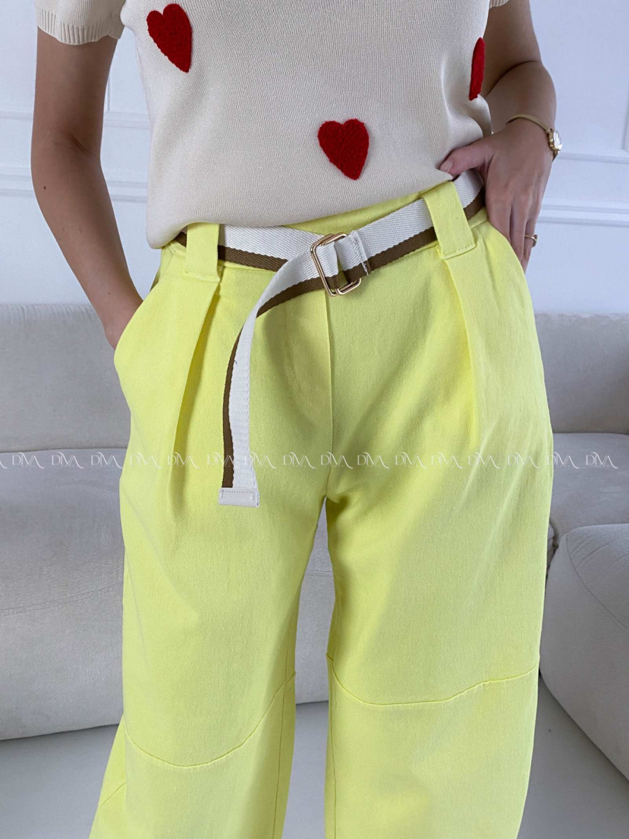 Bavlnené balónové rifle žlté AB 18