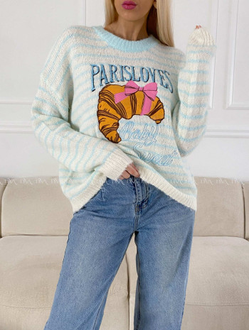 Sveter croissant baby modrý AB 7