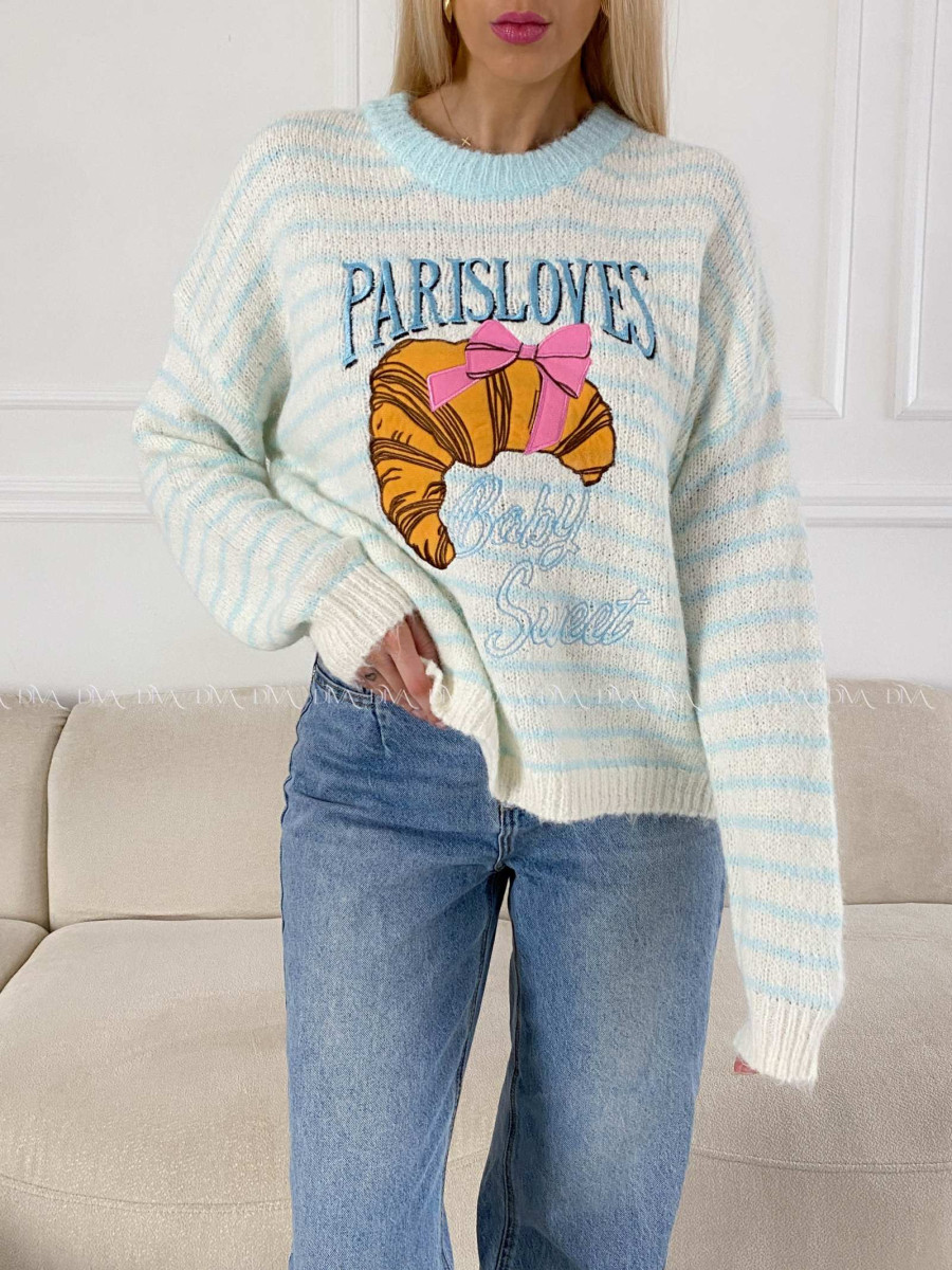 Sveter croissant baby modrý AB 7