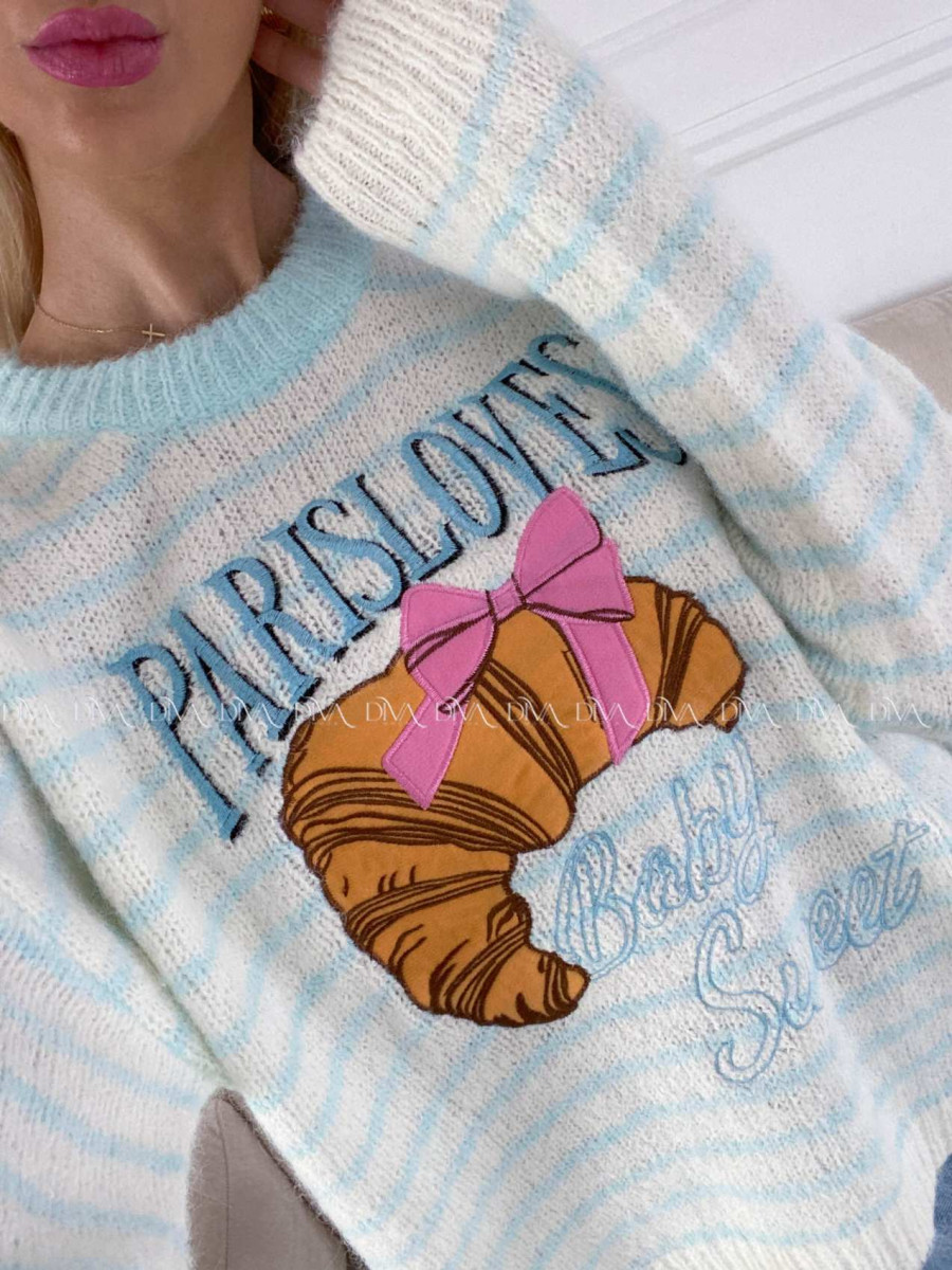 Sveter croissant baby modrý AB 7