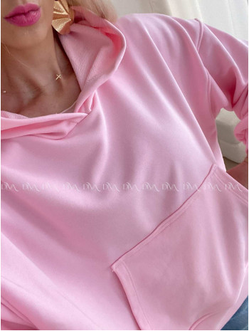 Oversize bavlnená mikina fruit pink AB 24