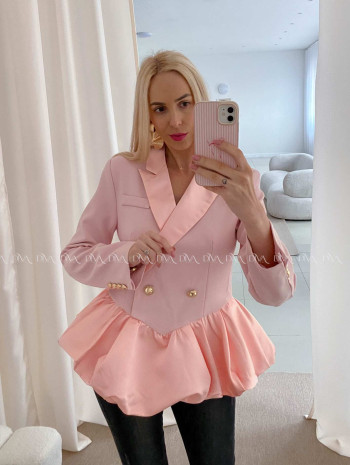 Sakový peplum top baby pink AB 31