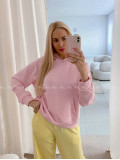 Oversize hladká mikina baby pink AB 25