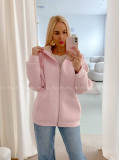 Hrubšia mikina na zips soft pink AB 15
