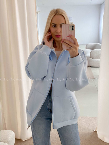 Hrubšia mikina na zips baby modrá AB 15