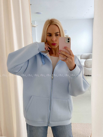 Hrubšia mikina na zips baby modrá AB 15 Hrubšia mikina na zips baby modrá AB 15