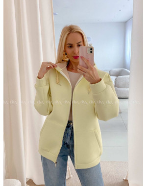 Hrubšia mikina na zips butter yellow AB 15 Hrubšia mikina na zips butter yellow AB 15