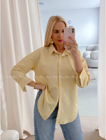Pruhovaná ľahká košeľa žltá AB 17
