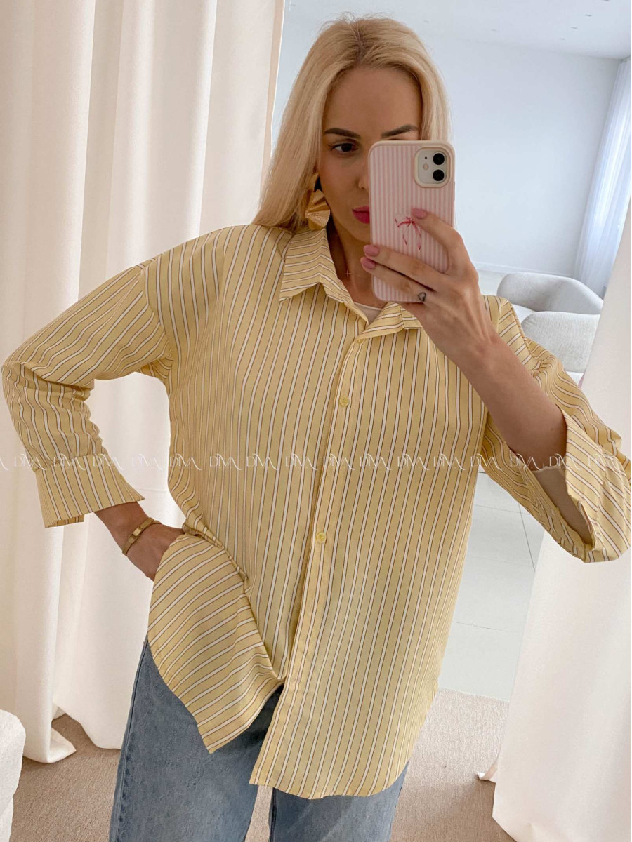 Pruhovaná ľahká košeľa žltá AB 17