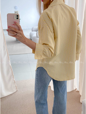 Pruhovaná ľahká košeľa žltá AB 17