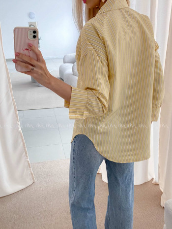 Pruhovaná ľahká košeľa žltá AB 17