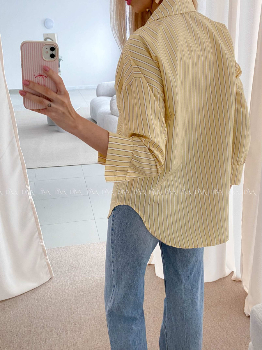 Pruhovaná ľahká košeľa žltá AB 17