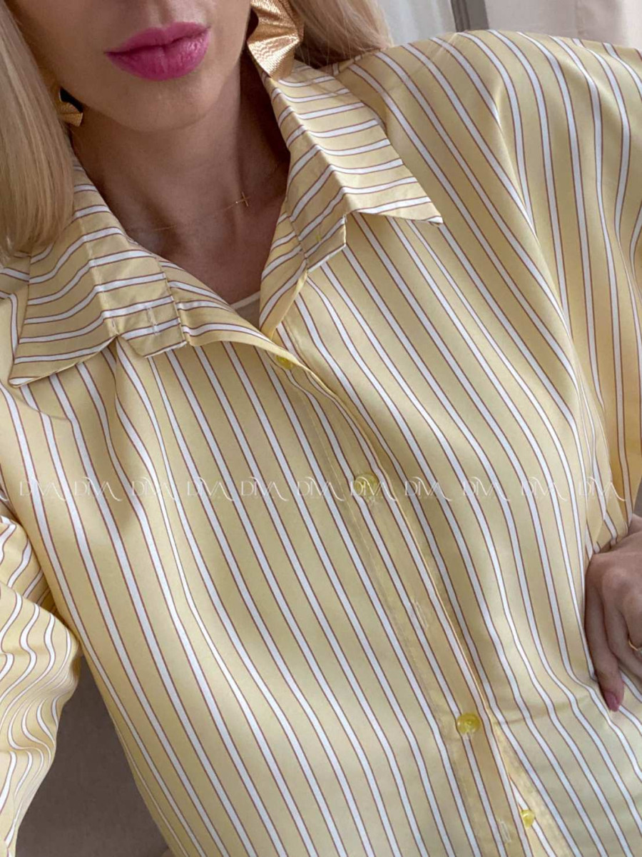 Pruhovaná ľahká košeľa žltá AB 17