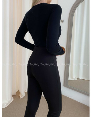 Basic hodvábne body s kruhom čierne AB 51 Basic hodvábne body s kruhom čierne AB 51