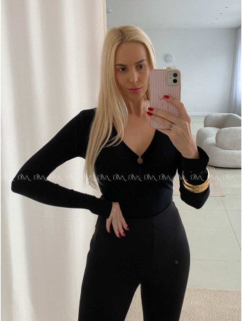 Basic hodvábne body s kruhom čierne AB 51 Basic hodvábne body s kruhom čierne AB 51