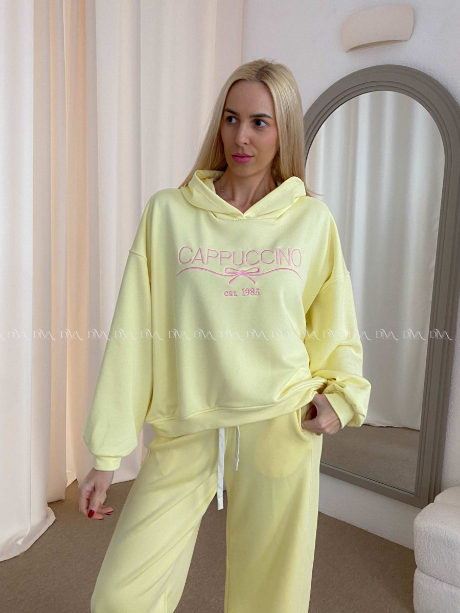 Bavlnená mikina cappuccino žltá AB 58