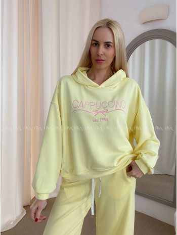 Bavlnená mikina cappuccino žltá AB 58