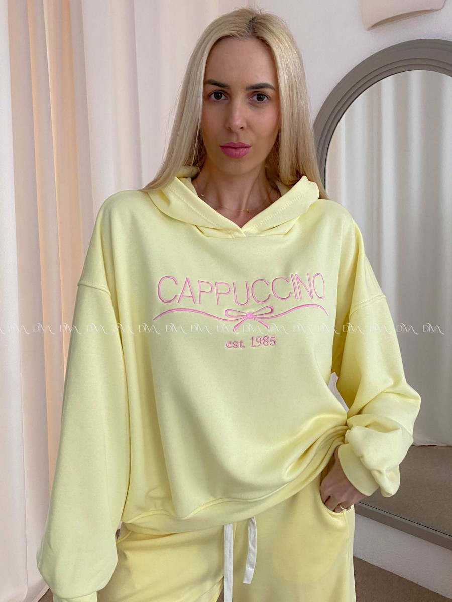 Bavlnená mikina cappuccino žltá AB 58