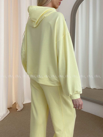 Bavlnená mikina cappuccino žltá AB 58