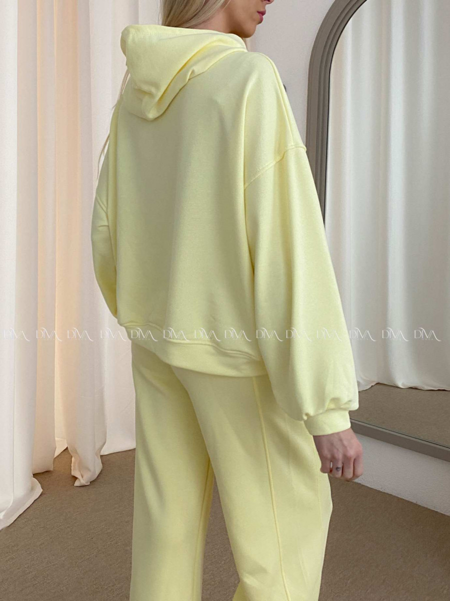 Bavlnená mikina cappuccino žltá AB 58