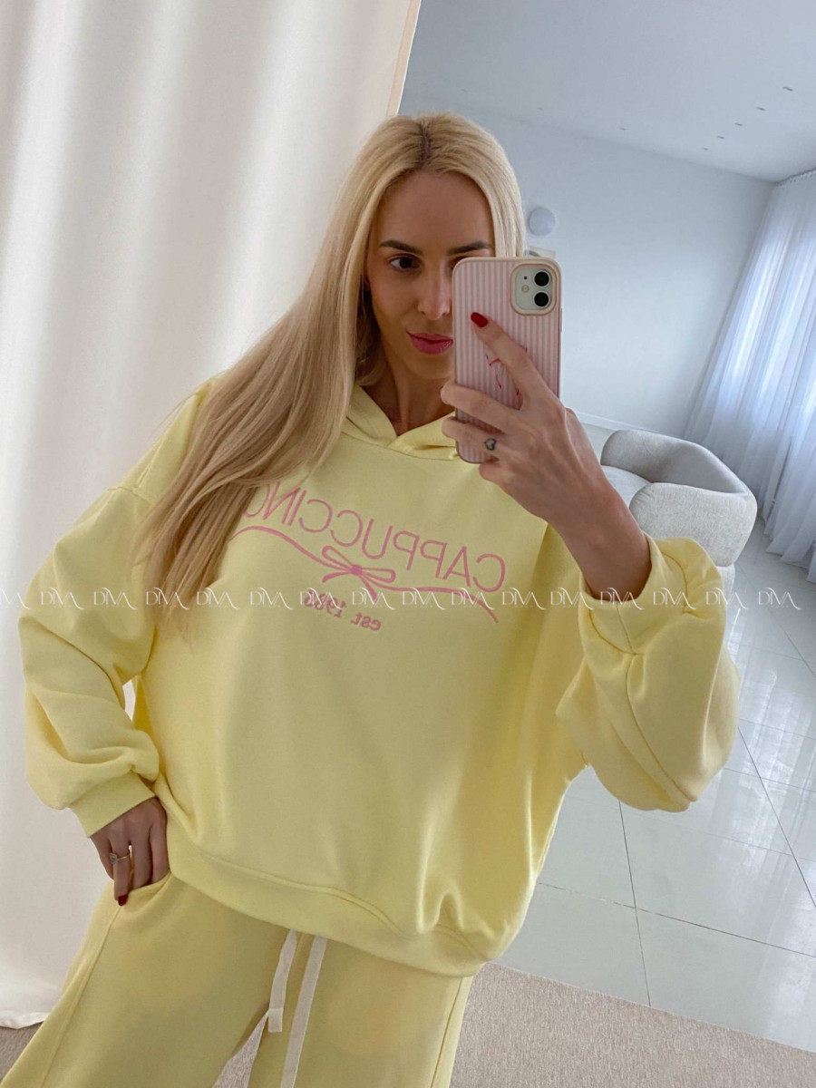 Bavlnená mikina cappuccino žltá AB 58