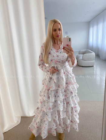 Dietované boho maxi šaty s kvetinkami AB 42