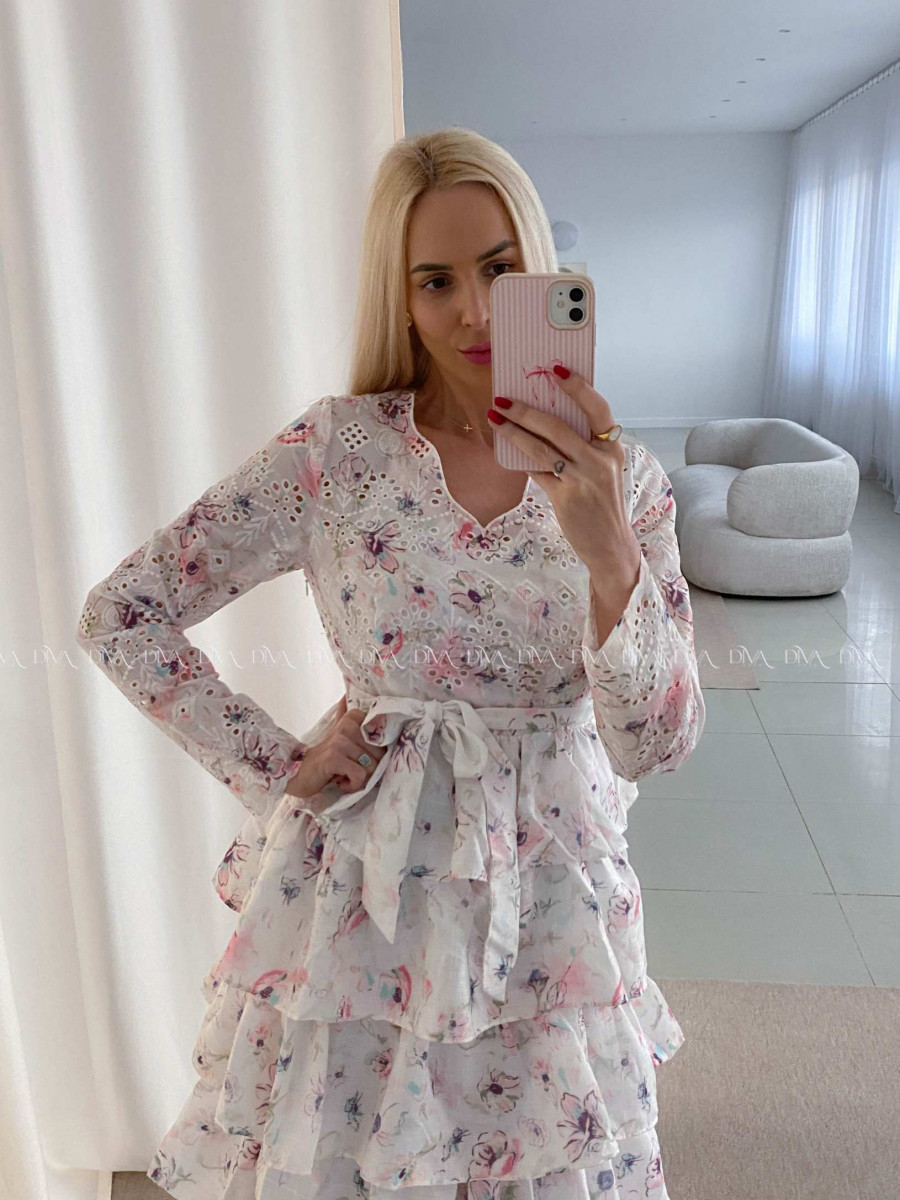 Dietované boho maxi šaty s kvetinkami AB 42