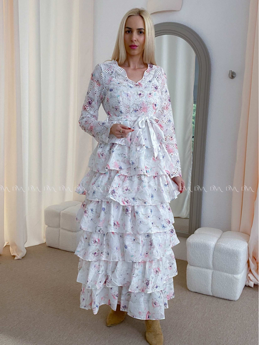 Dietované boho maxi šaty s kvetinkami AB 42