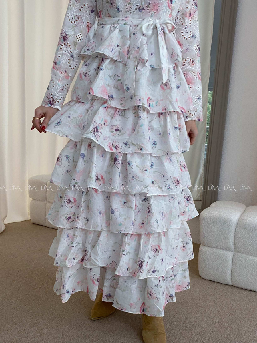 Dietované boho maxi šaty s kvetinkami AB 42