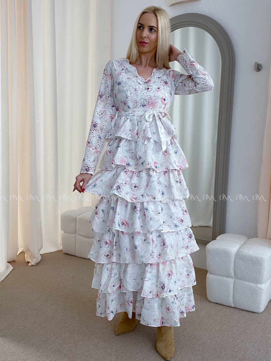 Dietované boho maxi šaty s kvetinkami AB 42