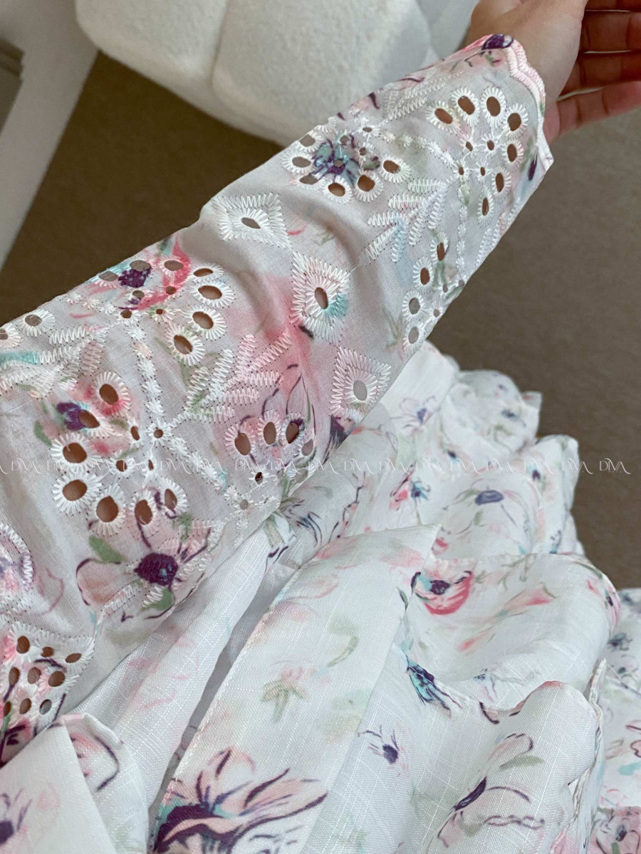 Dietované boho maxi šaty s kvetinkami AB 42