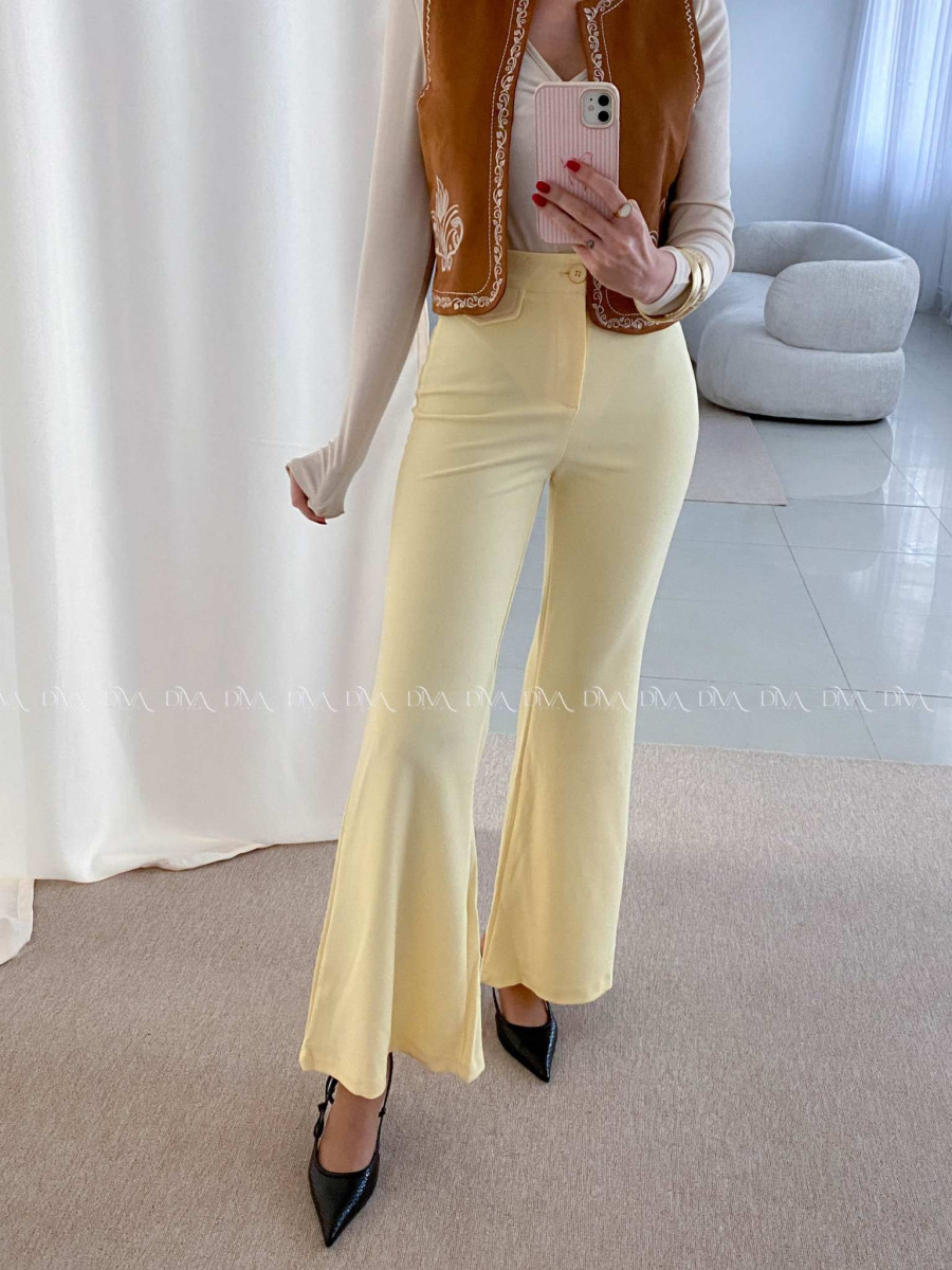 Zvonové nohavice žlté AB 48