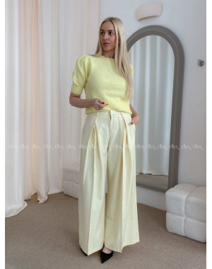 Široké baggy nohavice butter yellow AB 38
